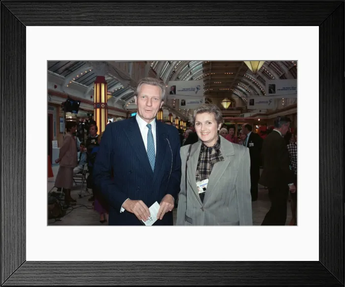 Framed Print : The Conservative Party Conference, Blackpool. Michael and Ann Heseltine. October 1989 Framed Print : The Conservative Party Conference, Blackpool. Michael and Ann Heseltine. October 1989