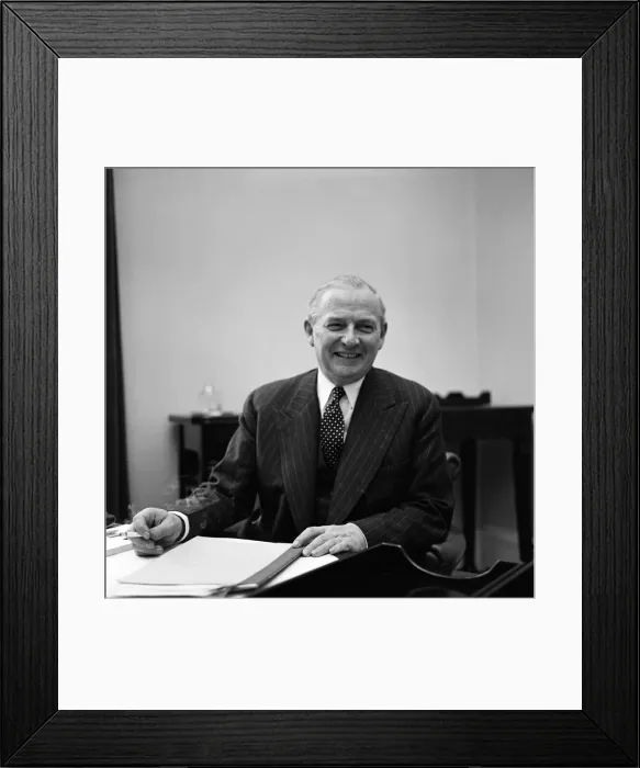 Framed Print : Politician Selwyn Lloyd in his office. 7th March 1962 Framed Print : Politician Selwyn Lloyd in his office. 7th March 1962