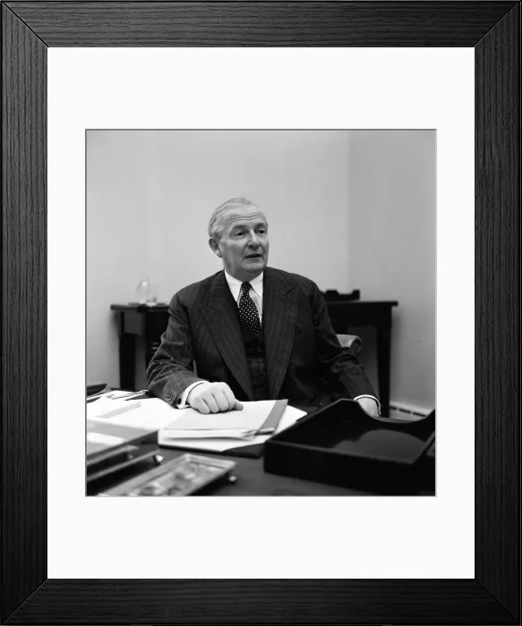 Framed Print : Politician Selwyn Lloyd in his office. 7th March 1962 Framed Print : Politician Selwyn Lloyd in his office. 7th March 1962
