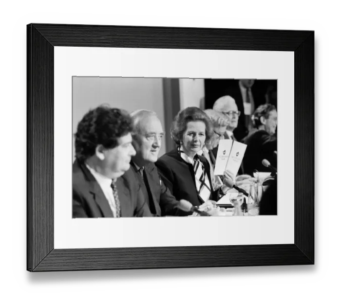 Framed Print : Prime Minister Margaret Thatcher unveils the Tory Party Manifesto for the 1987 General