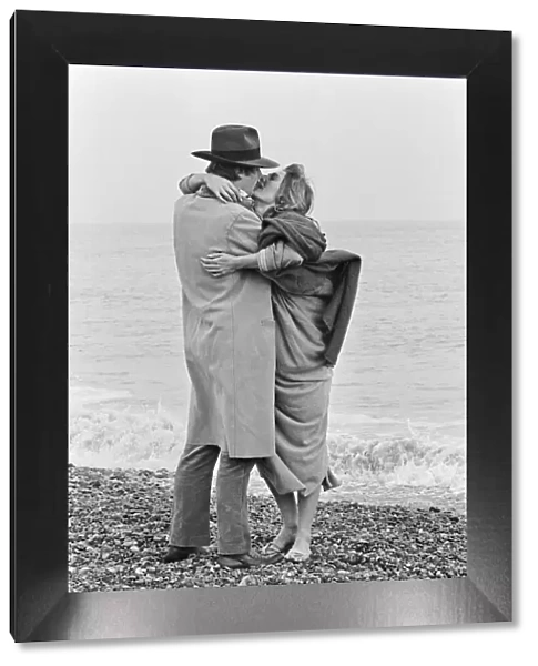 Vanessa Redgrave and James Fox filming a screen kiss, during the filming of Isadora