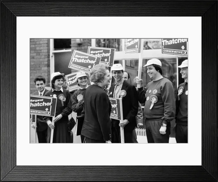 Framed Print : Prime Minister Margaret Thatcher campaigning ahead of the General Election. 21st May 1987 Framed Print : Prime Minister Margaret Thatcher campaigning ahead of the General Election. 21st May 1987