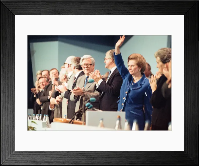 Framed Print : The Conservative Party Conference, Bournemouth. Prime Minister Margaret Thatcher with Framed Print : The Conservative Party Conference, Bournemouth. Prime Minister Margaret Thatcher with
