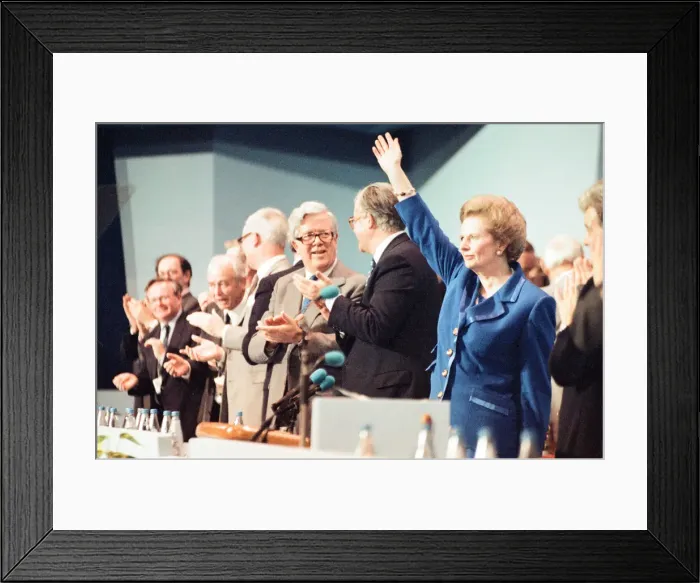 Framed Print : The Conservative Party Conference, Bournemouth. Prime Minister Margaret Thatcher with Framed Print : The Conservative Party Conference, Bournemouth. Prime Minister Margaret Thatcher with