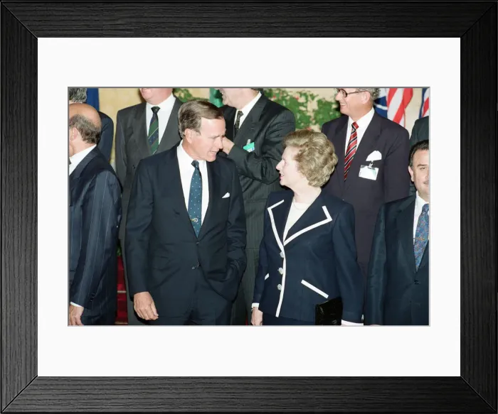 Framed Print : NATO meeting held a Lancaster House, London. President of the United States eorge Bush Framed Print : NATO meeting held a Lancaster House, London. President of the United States eorge Bush
