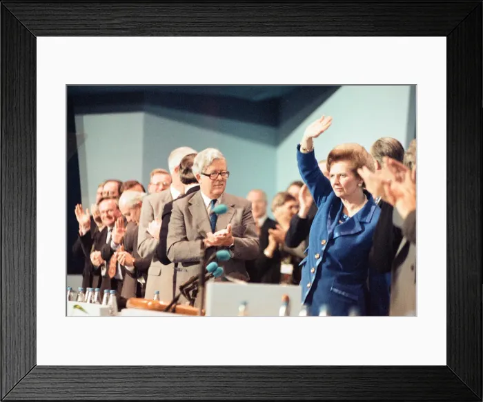 Framed Print : The Conservative Party Conference, Bournemouth. Prime Minister Margaret Thatcher with Framed Print : The Conservative Party Conference, Bournemouth. Prime Minister Margaret Thatcher with