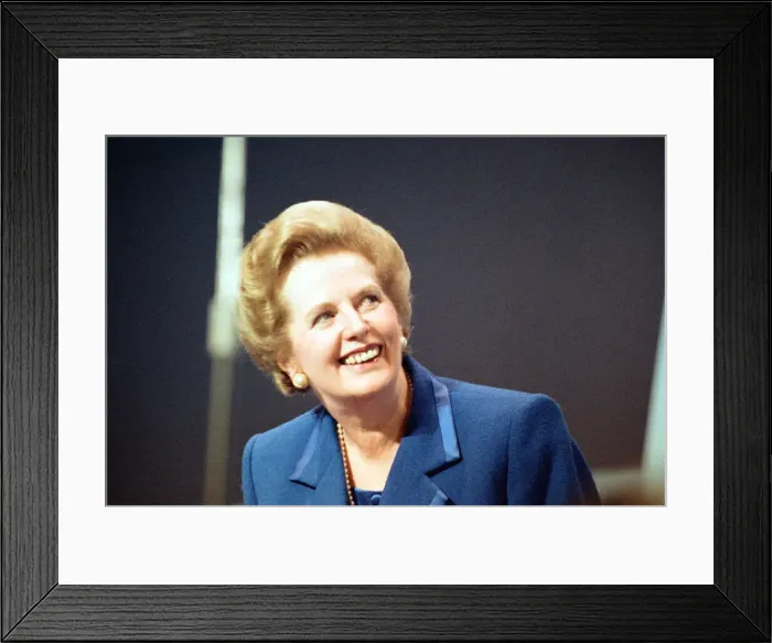 Framed Print : The Conservative Party Conference, Bournemouth. Prime Minister Margaret Thatcher delivers Framed Print : The Conservative Party Conference, Bournemouth. Prime Minister Margaret Thatcher delivers