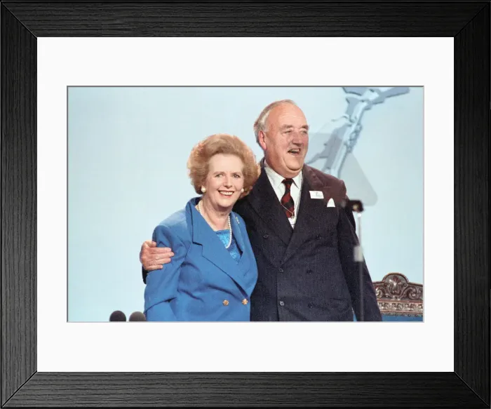 Framed Print : The Conservative Party Conference, Blackpool. Prime Minister Margaret Thatcher with Framed Print : The Conservative Party Conference, Blackpool. Prime Minister Margaret Thatcher with