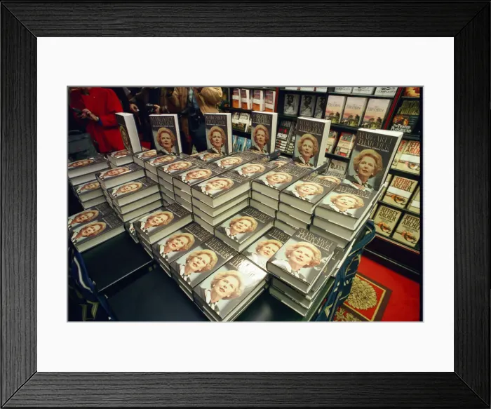 Framed Print : Book signing of Margaret Thatchers memoir The Downing Street years Framed Print : Book signing of Margaret Thatchers memoir The Downing Street years