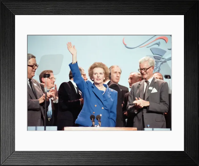 Framed Print : The Conservative Party Conference, Blackpool. Prime Minister Margaret Thatcher with Framed Print : The Conservative Party Conference, Blackpool. Prime Minister Margaret Thatcher with