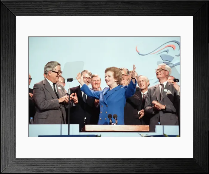 Framed Print : The Conservative Party Conference, Blackpool. Prime Minister Margaret Thatcher with Framed Print : The Conservative Party Conference, Blackpool. Prime Minister Margaret Thatcher with