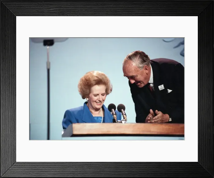 Framed Print : The Conservative Party Conference, Blackpool. Prime Minister Margaret Thatcher