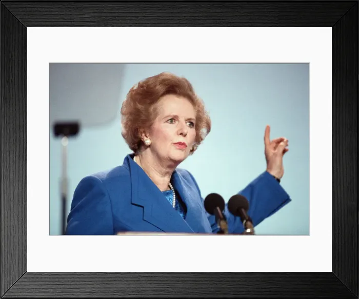 Framed Print : The Conservative Party Conference, Blackpool. Prime Minister Margaret Thatcher Framed Print : The Conservative Party Conference, Blackpool. Prime Minister Margaret Thatcher