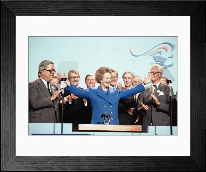 Framed Print : The Conservative Party Conference, Blackpool. Prime Minister Margaret Thatcher with Framed Print : The Conservative Party Conference, Blackpool. Prime Minister Margaret Thatcher with
