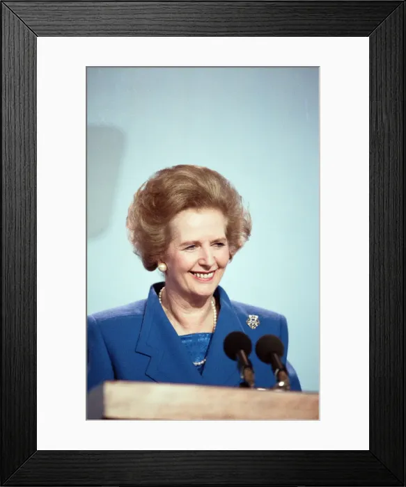 Framed Print : The Conservative Party Conference, Blackpool. Prime Minister Margaret Thatcher Framed Print : The Conservative Party Conference, Blackpool. Prime Minister Margaret Thatcher