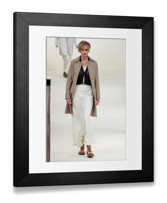 Framed Print : Fashion week, Margaret Howell fashion show at the Natural History Museum