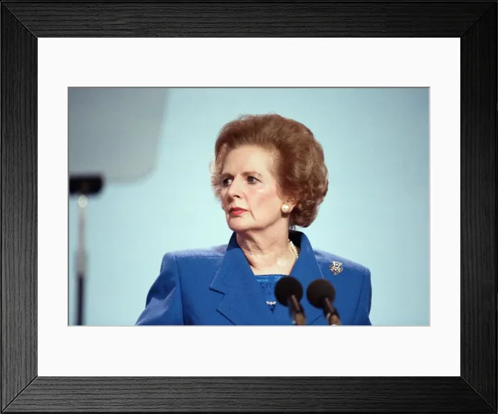 Framed Print : The Conservative Party Conference, Blackpool. Prime Minister Margaret Thatcher