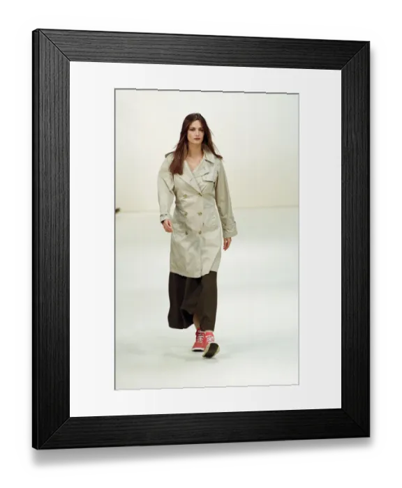 Framed Print : Fashion week, Margaret Howell fashion show at the Natural History Museum