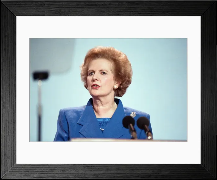 Framed Print : The Conservative Party Conference, Blackpool. Prime Minister Margaret Thatcher Framed Print : The Conservative Party Conference, Blackpool. Prime Minister Margaret Thatcher