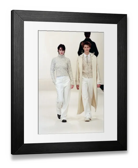 Framed Print : Fashion week, Margaret Howell fashion show at the Natural History Museum