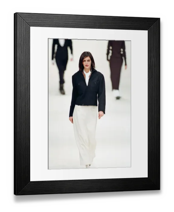 Framed Print : Fashion week, Margaret Howell fashion show at the Natural History Museum