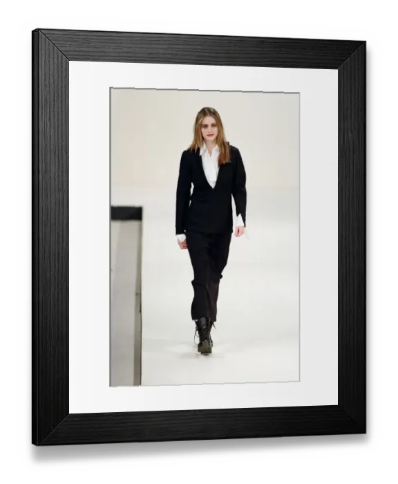 Framed Print : Fashion week, Margaret Howell fashion show at the Natural History Museum