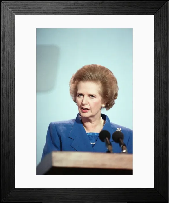 Framed Print : The Conservative Party Conference, Blackpool. Prime Minister Margaret Thatcher Framed Print : The Conservative Party Conference, Blackpool. Prime Minister Margaret Thatcher