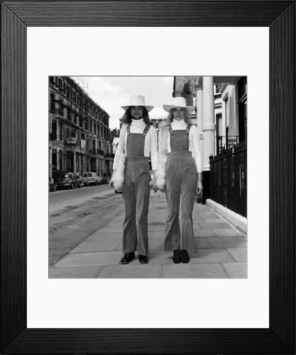 Framed Print : Unisex Wedding. Here come the bride and groom, dressed identically Framed Print : Unisex Wedding. Here come the bride and groom, dressed identically