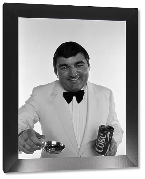 Barrie Larvia (wine expert) with the New Coke. 3rd May 1985