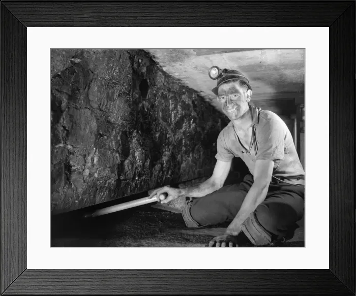 Framed Print : Trainee miner seen here at work. Part of the Daily Herald Youth in Industry Feature 6th