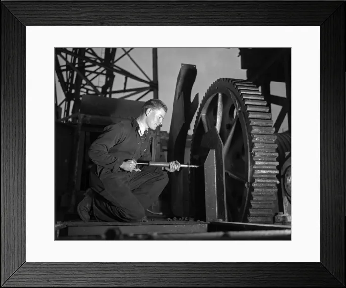 Framed Print : Trainee mechanic seen here at work. Part of the Daily Herald Youth in Industry Feature Framed Print : Trainee mechanic seen here at work. Part of the Daily Herald Youth in Industry Feature