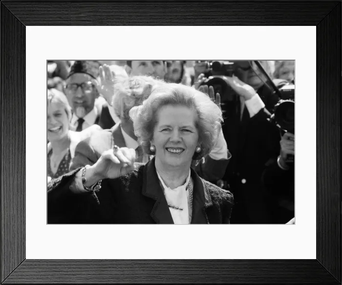 Framed Print : Prime Minister Margaret Thatcher campaigning in Ealing. 30th May 1987 Framed Print : Prime Minister Margaret Thatcher campaigning in Ealing. 30th May 1987