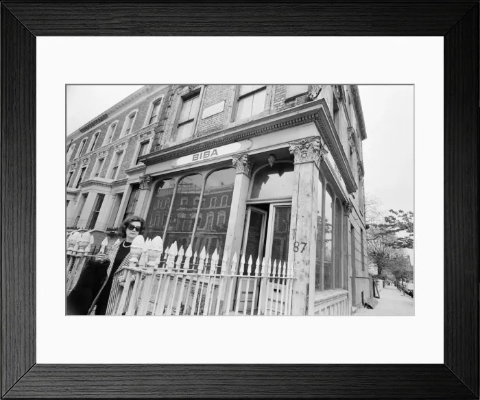 Framed Print : Picture shows Biba - The first store, in Abingdon Road in Kensington Framed Print : Picture shows Biba - The first store, in Abingdon Road in Kensington