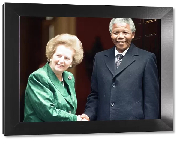 Prime Minister Margaret Thatcher at 10 Downing Street with President of South Africa