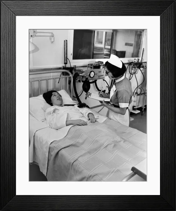 Framed Print : New intensive care unit at Brompton Hospital for post operative cases