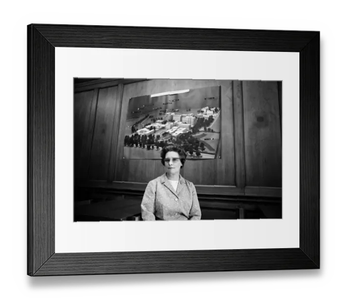 Framed Print : Miss Pamela Lester, who will be Matron of the new Northwick Hospital