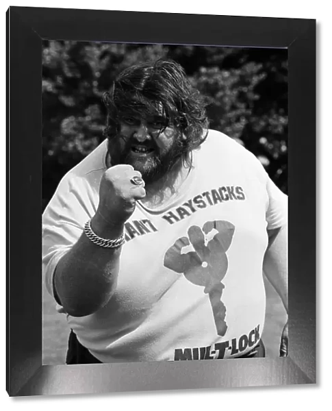 British wrestler Martin Ruane, more commonly known as Giant Haystacks. 15th June 1981