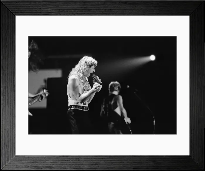 Framed Print : Def Leppard, the first headlining act at play at The Forum Framed Print : Def Leppard, the first headlining act at play at The Forum