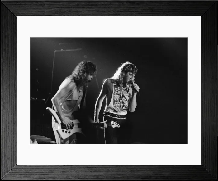 Framed Print : Def Leppard, the first headlining act at play at The Forum Framed Print : Def Leppard, the first headlining act at play at The Forum
