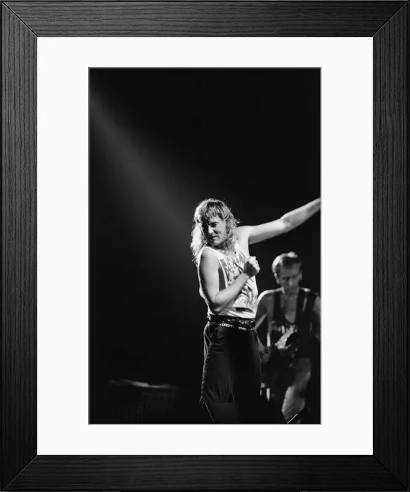 Framed Print : Def Leppard, the first headlining act at play at The Forum Framed Print : Def Leppard, the first headlining act at play at The Forum