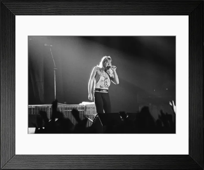Framed Print : Def Leppard, the first headlining act at play at The Forum Framed Print : Def Leppard, the first headlining act at play at The Forum