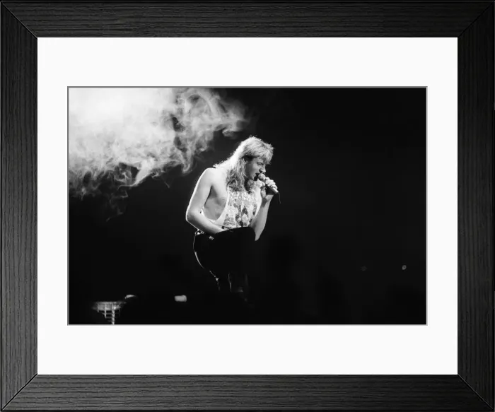 Framed Print : Def Leppard, the first headlining act at play at The Forum Framed Print : Def Leppard, the first headlining act at play at The Forum