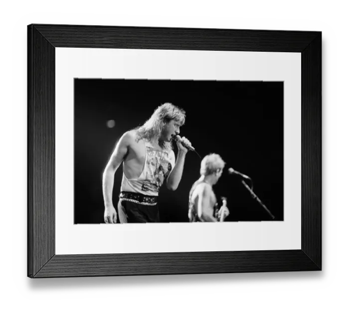 Framed Print : Def Leppard, the first headlining act at play at The Forum