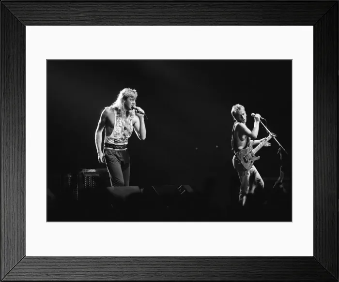 Framed Print : Def Leppard, the first headlining act at play at The Forum Framed Print : Def Leppard, the first headlining act at play at The Forum