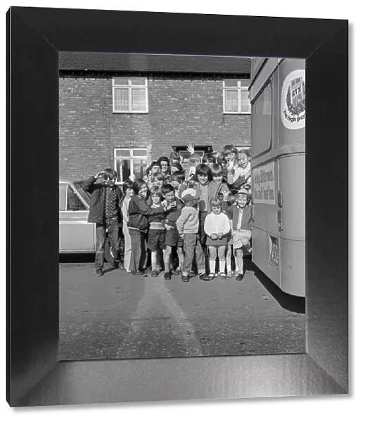 Grangetown children on a trip. 1971