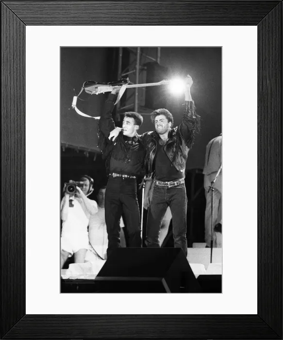Framed Print : Wham. The Farewell Concert at Wembley Stadium, London England (Picture Framed Print : Wham. The Farewell Concert at Wembley Stadium, London England (Picture