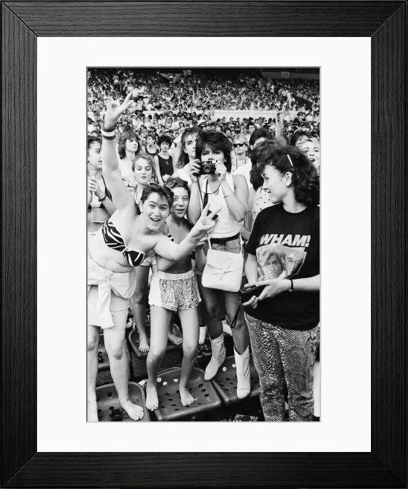 Framed Print : Wham. The Farewell Concert at Wembley Stadium, London England (Picture Framed Print : Wham. The Farewell Concert at Wembley Stadium, London England (Picture