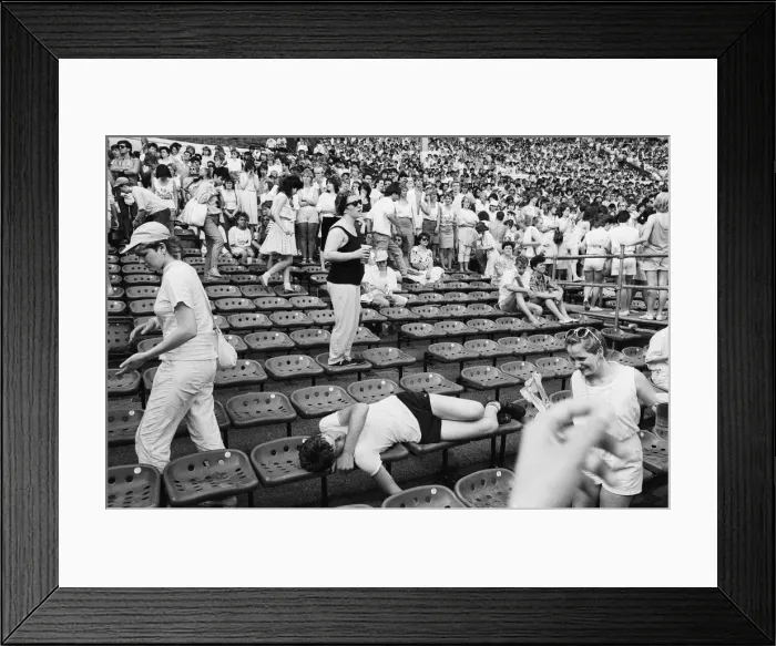 Framed Print : Wham. The Farewell Concert at Wembley Stadium, London England (Picture Framed Print : Wham. The Farewell Concert at Wembley Stadium, London England (Picture