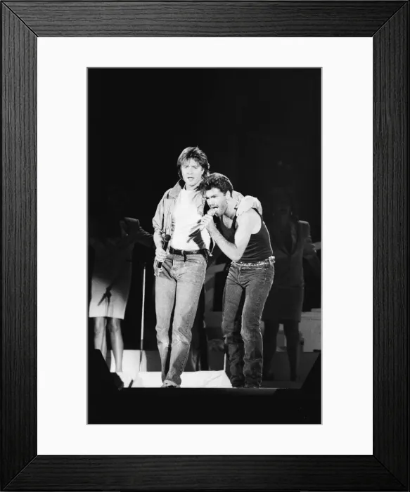 Framed Print : Wham. The Farewell Concert at Wembley Stadium, London England (Picture Framed Print : Wham. The Farewell Concert at Wembley Stadium, London England (Picture