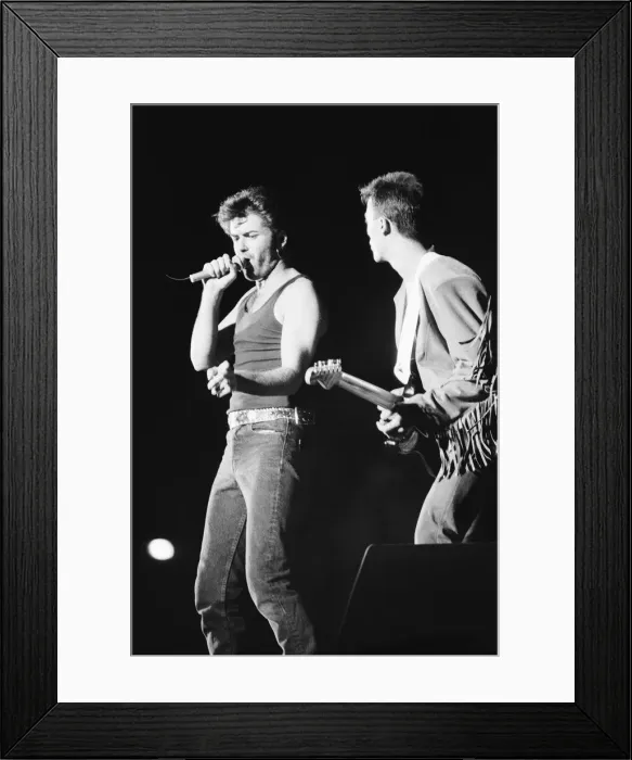 Framed Print : Wham. The Farewell Concert at Wembley Stadium, London England (Picture